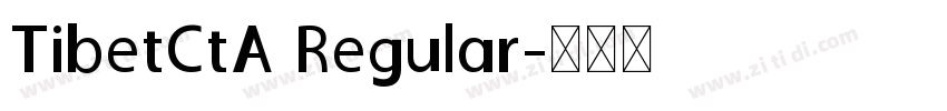 TibetCtA Regular字体转换